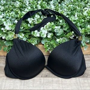 Victoria’s Secret The Hottie Halter Black Bikini Top 34C
